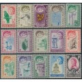 CAYMAN ISLANDS - 1962 ¼d to £1 QEII definitives set of 15, MNH – SG # 165-179 CAYMAN ISLANDS - 1962 ¼d to £1 QEII definitives set of 15, MNH – SG # 165-179