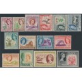 SOUTHERN RHODESIA - 1953 ½d to £1 QEII definitives set of 14, MH – SG # 78-91