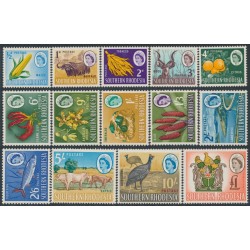 SOUTHERN RHODESIA - 1964 ½d to £1 QEII definitives set of 14, MH – SG # 92-105