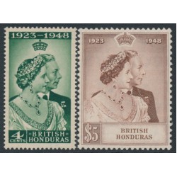 BRITISH HONDURAS - 1948 Royal Silver Wedding set of 2, MNH – SG # 164-165