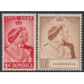 DOMINICA - 1948 Royal Silver Wedding set of 2, MNH – SG # 112-113