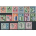 JAMACIA - 1956 ½d to £1 QEII definitives set of 16, MH – SG # 159-174