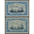 JAMACIA - 1922 6d Port Royal, both shades, MH – SG # 101+101a