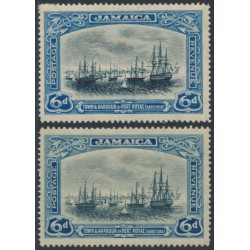 JAMACIA - 1922 6d Port Royal, both shades, MH – SG # 101+101a
