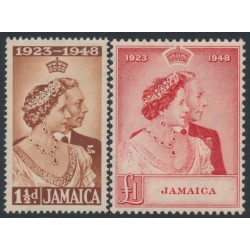 JAMACIA - 1948 Royal Silver Wedding set of 2, MH – SG # 143-144
