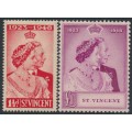 ST VINCENT - 1948 Royal Silver Wedding set of 2, MH – SG # 162-163
