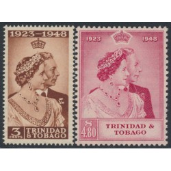 TRINIDAD & TOBAGO - 1948 Royal Silver Wedding set of 2, MH – SG # 259-260