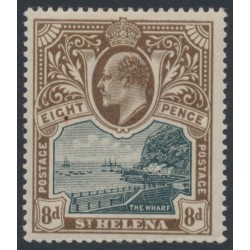ST HELENA - 1903 8d black/brown The Wharf, MH – SG # 58