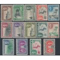 NYASALAND - 1945 ½d to 20/- KGVI definitives set of 14, MH – SG # 144-157