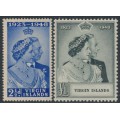 BRITISH VIRGIN IS - 1948 Royal Silver Wedding set of 2, MNH – SG # 124-125