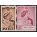 BERMUDA - 1948 Royal Silver Wedding set of 2, MNH – SG # 125-126