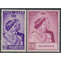 MAURITIUS - 1948 Royal Silver Wedding set of 2, MNH – SG # 270-271