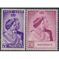 MAURITIUS - 1948 Royal Silver Wedding set of 2, MNH – SG # 270-271