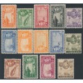 CAYMAN IS - 1938 ¼d to 10/- KGVI definitives set of 14, MH – SG # 270-271