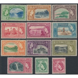 TRINIDAD & TOBAGO - 1953 1c to $4.80 QEII set of 12, MH – SG # 267-278