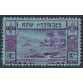 NEW HEBRIDIES - 1938 10Fr violet/blue Lopevi Island & Canoe, MH – SG # 63