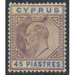 CYPRUS - 1904 45pi dull purple KEVII definitive, MH – SG # 71