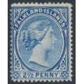 FALKLAND IS - 1894 2½d ultramarine QV, crown CA watermark, MH – SG # 30 FALKLAND IS - 1894 2½d ultramarine QV, crown CA watermark, MH – SG # 30