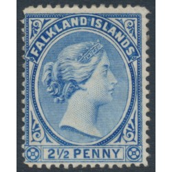 FALKLAND IS - 1894 2½d ultramarine QV, crown CA watermark, MH – SG # 30