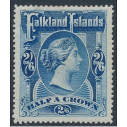 FALKLAND IS - 1898 2/6 deep blue Queen Victoria, MH – SG # 41