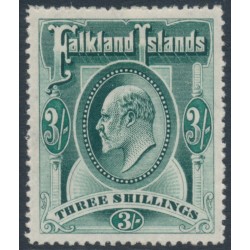 FALKLAND IS - 1904 3/- green King Edward VII, MH – SG # 49