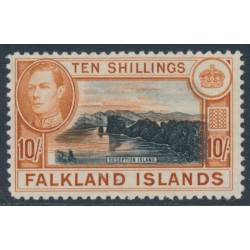 FALKLAND IS - 1938 10/- black/orange-brown Deception Island, MH – SG # 162