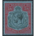 BERMUDA - 1929 2/6 black/red on blue KGV definitive, MH – SG # 89g