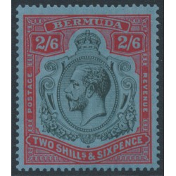 BERMUDA - 1929 2/6 black/red on blue KGV definitive, MH – SG # 89g