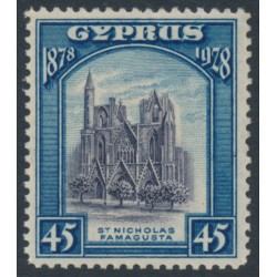 CYPRUS - 1928 45pi blue/violet St Nicholas Cathedral, MH – SG # 131