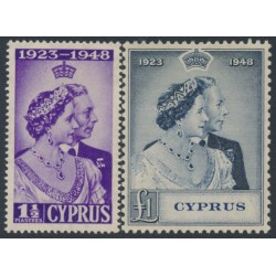 CYPRUS - 1948 Royal Silver Wedding set of 2, MNH – SG # 166-167