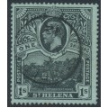 ST HELENA - 1912 1/- black on green Government House, used – SG # 79 ST HELENA - 1912 1/- black on green Government House, used – SG # 79