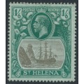 ST HELENA - 1922 1/6 grey/green on green Badge of St. Helena, MH – SG # 93 ST HELENA - 1922 1/6 grey/green on green Badge of St. Helena, MH – SG # 93
