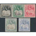 ST HELENA - 1923 ½d to 3d Badge of St. Helena short set of 5, MH – SG # 97-101 ST HELENA - 1923 ½d to 3d Badge of St. Helena short set of 5, MH – SG # 97-101