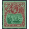 ST HELENA - 1936 5d green/carmine-red on green Badge of St. Helena, MH – SG # 103d ST HELENA - 1936 5d green/carmine-red on green Badge of St. Helena, MH – SG # 103d