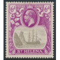 ST HELENA - 1922 6d grey/bright purple Badge of St. Helena, MH – SG # 104 ST HELENA - 1922 6d grey/bright purple Badge of St. Helena, MH – SG # 104