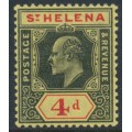 ST HELENA - 1908 4d black/red on yellow KEVII, MH – SG # 66 ST HELENA - 1908 4d black/red on yellow KEVII, MH – SG # 66
