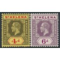 ST HELENA - 1912 4d & 6d KGV set of 2, MH – SG # 83-84 ST HELENA - 1912 4d & 6d KGV set of 2, MH – SG # 83-84