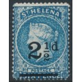 ST HELENA - 1893 2½d on 6d ultramarine QV, crown CA wmk, MH – SG # 40 ST HELENA - 1893 2½d on 6d ultramarine QV, crown CA wmk, MH – SG # 40