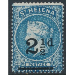 ST HELENA - 1893 2½d on 6d ultramarine QV, crown CA wmk, MH – SG # 40