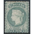 ST HELENA - 1887 6d grey QV, crown CA wmk, MH – SG # 44 ST HELENA - 1887 6d grey QV, crown CA wmk, MH – SG # 44