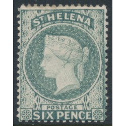 ST HELENA - 1887 6d grey QV, crown CA wmk, MH – SG # 44