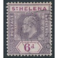 ST HELENA - 1908 6d dull purple/deep purple KEVII, chalk paper, used – SG # 67 ST HELENA - 1908 6d dull purple/deep purple KEVII, chalk paper, used – SG # 67