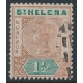 ST HELENA - 1890 1½d red-brown/green QV, used – SG # 48 ST HELENA - 1890 1½d red-brown/green QV, used – SG # 48