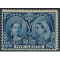 CANADA - 1897 5c deep blue QV Jubilee, MH – SG # 128 CANADA - 1897 5c deep blue QV Jubilee, MH – SG # 128