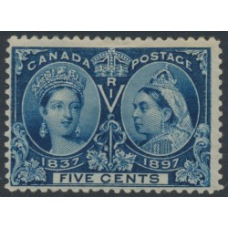 CANADA - 1897 5c deep blue QV Jubilee, MH – SG # 128