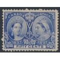 CANADA - 1897 50c bright ultramarine QV Jubilee, MNG – SG # 135 CANADA - 1897 50c bright ultramarine QV Jubilee, MNG – SG # 135