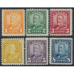 CANADA - 1928 1c to 8c KGV set of 6, MH – SG # 275-280