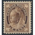 CANADA - 1897 6c brown QV, leaves in all corners, MH – SG # 147 CANADA - 1897 6c brown QV, leaves in all corners, MH – SG # 147
