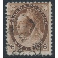 CANADA - 1898 6c brown QV, leaves in upper corners, used – SG # 159 CANADA - 1898 6c brown QV, leaves in upper corners, used – SG # 159