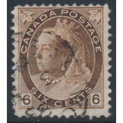 CANADA - 1898 6c brown QV, leaves in upper corners, used – SG # 159